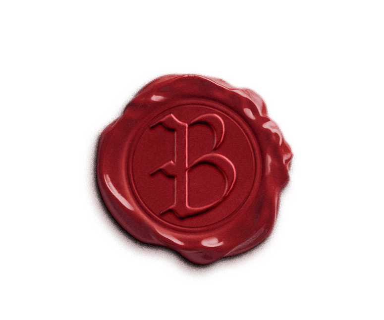 B wax seal badge